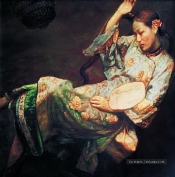 Beauté ivre chinoise Chen Yifei Peinture à l'huile